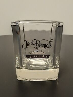 Vintage Jack Daniel's 1970’s Square Heavy Glass